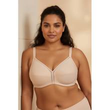 Zivame True Curv Cotton Laminated Non Wired Full Coverage Minimiser Bra - Skin