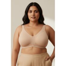 Zivame True Curve Cotton Laminated Non Wired Full Coverage Sag Lift Bra - Beige
