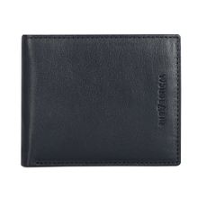 The Vertical Magnum Mens Leather Wallet Solid Navy Blue Small 8903496179828