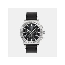 Ferragamo Men Black Chronograph Leather Watch Sfkz00123 (M)