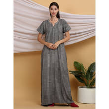 Sweet Dreams Black Women Printed Night Dress