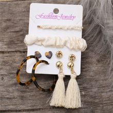 Jewels Galaxy Gracious Pearl Gold Plated 4 Pair of Earrings With Hairband and hair Clip For Women