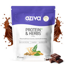 OZiva Protein & Herbs For Men, for Lean Muscle, Better Stamina and Recovery, Chocolate
