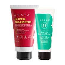 Arata Curl Moisturizing Leave In Conditioner & Protein Rich Super Shampoo For Daily Nourishment