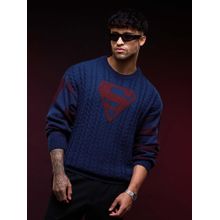 The Souled Store Superman Vintage Men Oversized Sweater