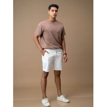 KINGDOM OF WHITE Stroll Comfort Fit Stretch Cotton White Shorts