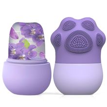 SKINSIDE Ice Roller For Face With Scrubber For Glowing Skin - Purple