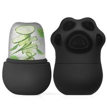 SKINSIDE Ice Roller For Face With Scrubber For Glowing Skin - Black