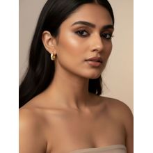 RACHIVA 18K Gold Plated Channel Set Zircon Earrings