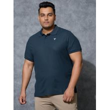 Technosport Men Teal Solid Slim Fit Sports Polo T-Shirt with Matpiq