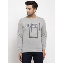 Cantabil Grey Printed T-Shirt