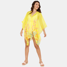 Zivame Floral Print Cover -Up - Yellow (Free Size)