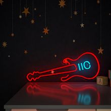 WallMantra Red Guitar LED Neon Light