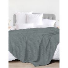 Urban Space Cotton Waffle Weave Blanket, Cotton Dohar for Bed - Greenish Grey