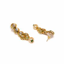 ZeroKaata Gold-Plated Green Kundan Jewellery Set