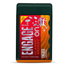 Engage On Classic Woody Pocket Perfume For Men, Citrus & Spicy, Skin Friendly, Long-Lasting