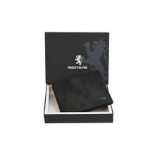 Red Tape Black Solid Bi-Fold Leather Rfid Secured Wallet