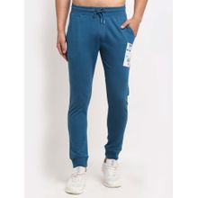 Club York Men Teal Printed Joggers