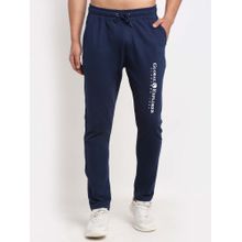 Club York Men Navy Blue Printed Track Pants