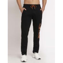Club York Men Black Printed Track Pants
