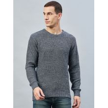 Club York Blue Round Neck Sweater