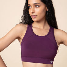 Nykd by Nykaa Reflect-In Sports Bra With Removeable Cookies , Nykd All Day-NYK 003 - Maroon