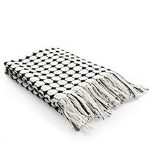Sashaa World Cotton Throw Bedcover Black & White