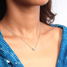 Ayesha Heart Mini Pendant Silver-Toned Dainty Necklace