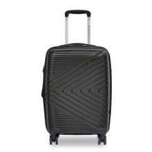 United Colors Of Benetton Jasper Unisex Hard Luggage - Black, 56Cm Cabin Trolley Bag