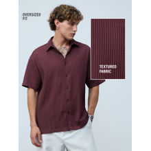 The Souled Store Men Red Polyester Casual Shirt