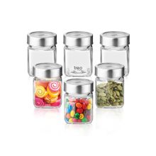 Milton Cube Storage Glass Containers (Pack Of 6)