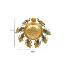 Amaya Decors Green Peacock Urli With Tealight Holder Set Of 5