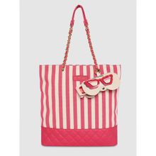 Caprese Emily in Paris Printed Pink medium Tote Handbag