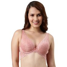 Enamor Butterfly Frame Wired Padded Medium Coverage Plunge Push-Up Bra Lace F091