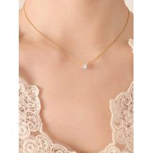 Jewels Galaxy Gold Plated Stainless Steel Anti Tarnish Stone Studded Pendant Necklace