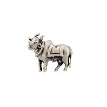 Tribe Amrapali Silver Plated Cow Brooch