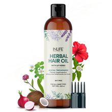INLIFE Herbal Hair Oil With Applicator Formulated With 27 Ayurvedic Herbs For Hair Care