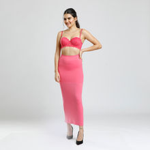 Zivame Mermaid Saree Shapewear With Flare - Pink