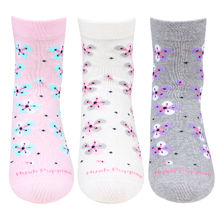 Bonjour Hush Puppies Women's Floral Ankle Socks - Multi-Color (Free Size)