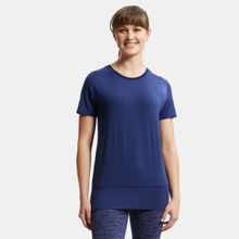 Jockey JW52 Womens Tencel Lyocell Elastane Graphic Print T-Shirt - Medieval Blue