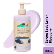 MCaffeine Blueberry Swirl Serum Body Lotion 72 hrs Deep Moisturization With Niacinamide
