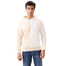 Park Avenue Ivory Cotton Blend Slim Fit Hoodie