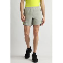 Reebok Men Grey Polyester Solid Regular Fit Shorts