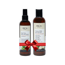 Rica Aloe Vera After Wax Lotion & Rica Cotton Milk Pre Waxing Gel - Pack of 2