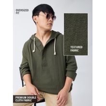 The Souled Store Olive Oversized Hoodie