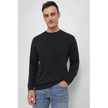 Allen Solly Men Purple Crew Neck Full Sleeves Casual Sweatshirt