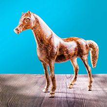 Gibox Horse Figurine Hand Crafted Classical Indian Look Showpiece for Table Glass