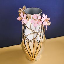 Gibox Steel Aluminium Flower Vase Floral Destine Home Office Restaurants Decor Table