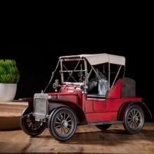Gibox Jalopy Retro Car (Red) Home Decor Luxurious Item
