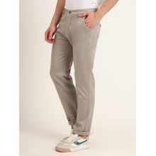 AM SWAN Premium Cotton Stretch Smoke Grey Solid Mens Regular Fit Chinos